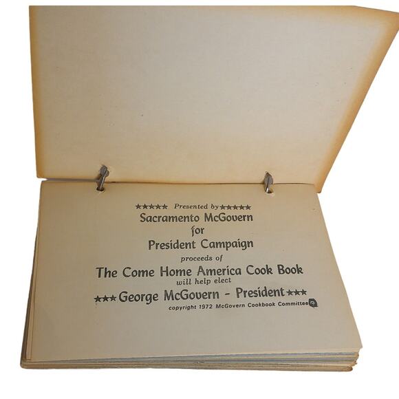 Vintage George McGovern 1972 Presidential Campaign Come Home America Cook Book - Picture 3 of 13